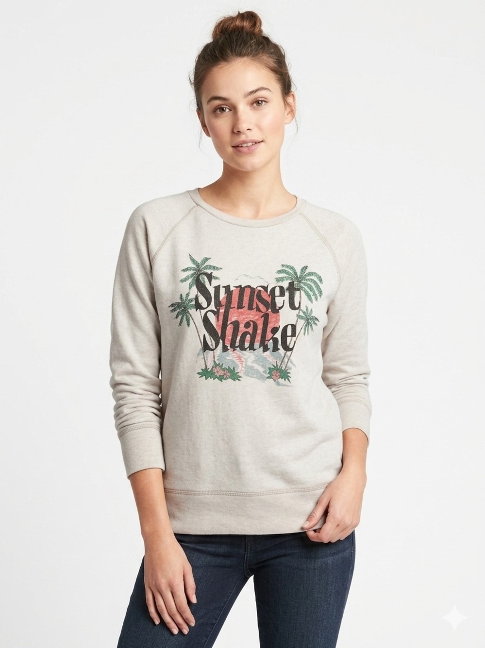 🌴 Maison Scotch "Sunset Shake" Vintage-Vibe Sweatshirt